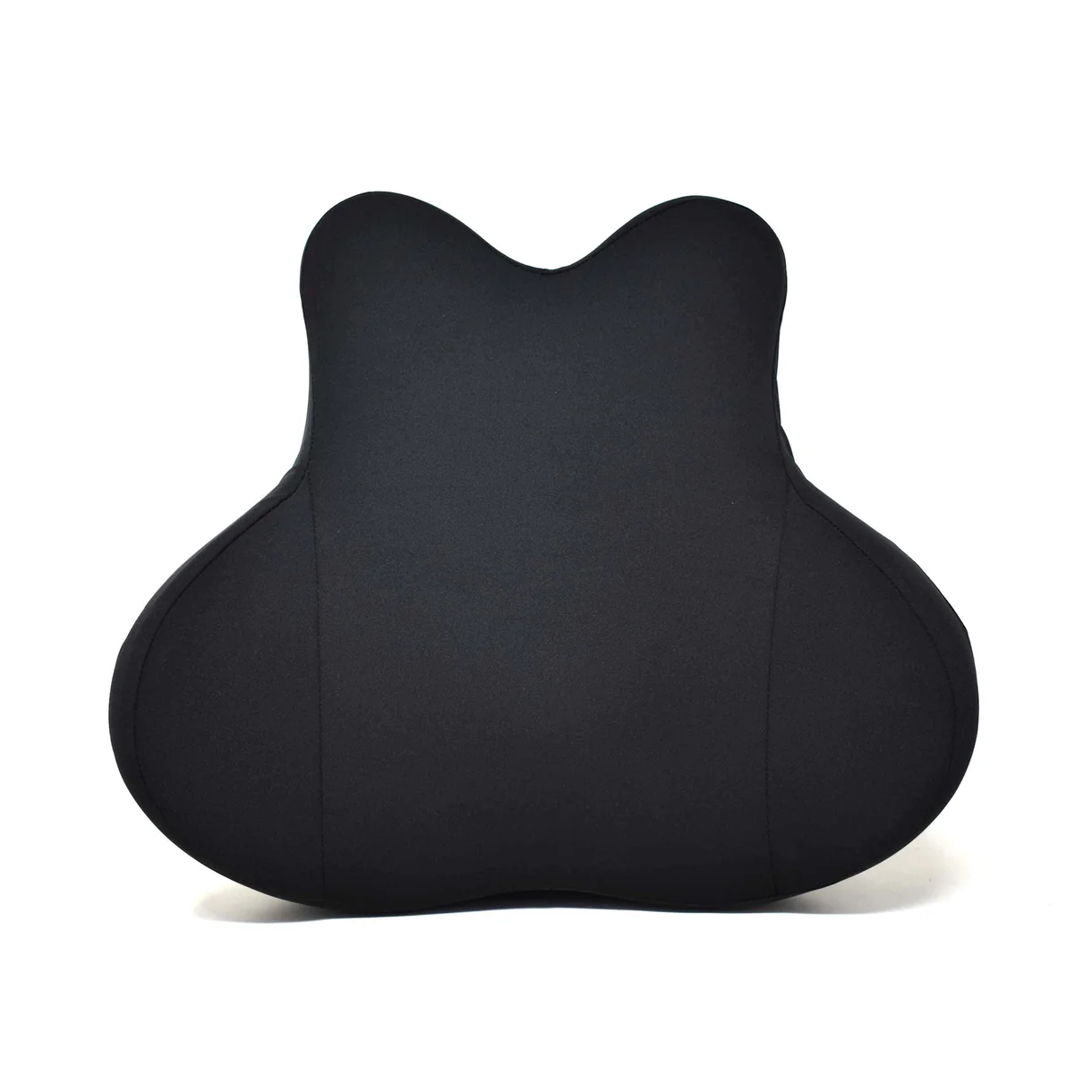 Universal Black Car Back Cushion with Ergonomic Lumbar Support for Comfortable Driving